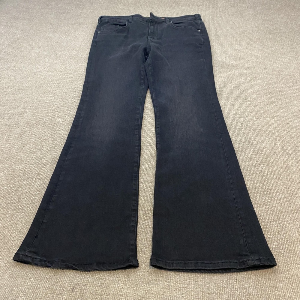 Pilcro The Demilune Boot Jeans Womens‎ 31 Black Dark Wash Bootcut Missing Button